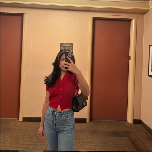 red doen cardigan 🍎 - Picture 8 of 9